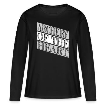 émotionnel intimité drôle passion génial - T-shirt manches longues Premium bio Femme - noir - Devant - Julia (174cm)