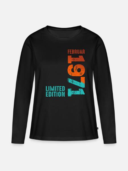 Limited Edition February 1971 Legendary Since - Women's Premium Organic Long Sleeve Shirt - black