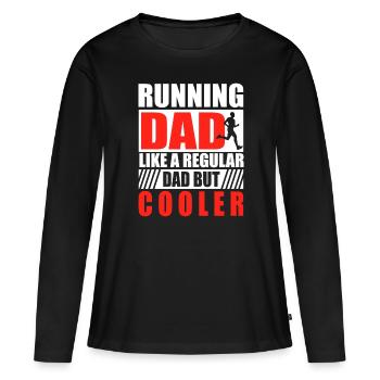 Løb Far Maraton Løber Træner Maratonløber - Premium økologisk langærmet T-shirt til kvinder - sort - Foran - Julia (174cm)