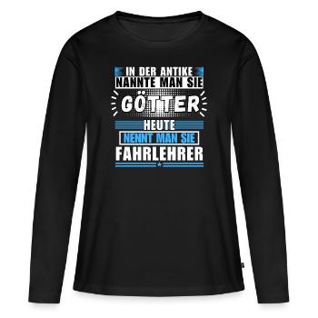 Les dieux dans l’Antiquité. Le moniteur d’auto-école d’aujourd’hui - T-shirt manches longues Premium bio Femme - noir - Devant - Julia (174cm)