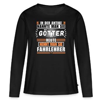Les dieux dans l’Antiquité. Le moniteur d’auto-école d’aujourd’hui - T-shirt manches longues Premium bio Femme - noir - Devant - Julia (174cm)