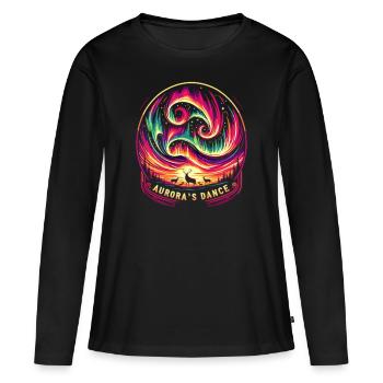 Lebendiges Nachtleben - Frauen Premium Bio Langarmshirt - Schwarz - Vorne - Julia (174cm)