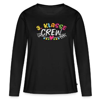 3rd Grade Crew Elementary School School - Women's Premium Organic Long Sleeve Shirt - black - Front - Julia (174cm)