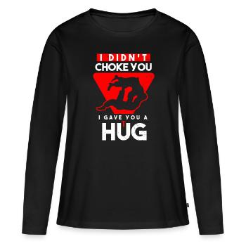 Jiu Jitsu Brésilien BJJ MMA Grappling - T-shirt manches longues Premium bio Femme - noir - Devant - Julia (174cm)