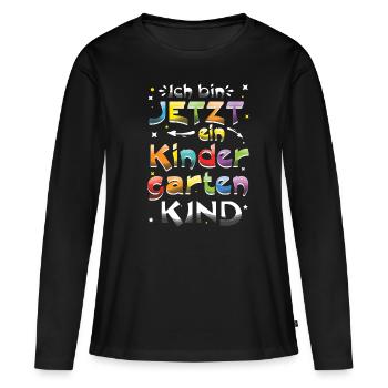 I'm a kindergarten kid now - Women's Premium Organic Long Sleeve Shirt - black - Front - Julia (174cm)