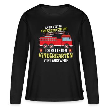 I'm a kindergarten kid now I'm saving from - Women's Premium Organic Long Sleeve Shirt - black - Front - Julia (174cm)