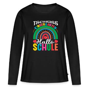 Enrolment Bye Bye Kindergarten Hello School - Women's Premium Organic Long Sleeve Shirt - black - Front - Julia (174cm)