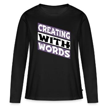 dictons écriture techniques d’écriture - T-shirt manches longues Premium bio Femme - noir - Devant - Julia (174cm)