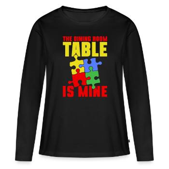 Puzzle Pièce Puzzle Amateur de Puzzle - T-shirt manches longues Premium bio Femme - noir - Devant - Julia (174cm)