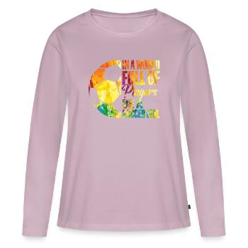 Fußballmädchen Teen Soccer Liebhaber Spieler - Frauen Premium Bio Langarmshirt - Altrosa - Vorne - Julia (174cm)