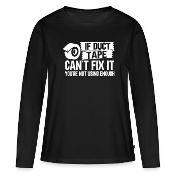 Ruban adhésif Engineer Humorous pour hommes - T-shirt manches longues Premium bio Femme - noir - Devant - Julia (174cm)
