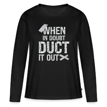 Ruban adhésif Engineer Humorous pour hommes - T-shirt manches longues Premium bio Femme - noir - Devant - Julia (174cm)