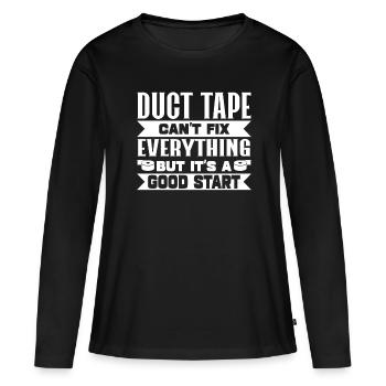 Ruban adhésif Engineer Humorous pour hommes - T-shirt manches longues Premium bio Femme - noir - Devant - Julia (174cm)