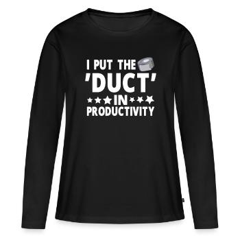 Ruban adhésif Engineer Humorous pour hommes - T-shirt manches longues Premium bio Femme - noir - Devant - Julia (174cm)