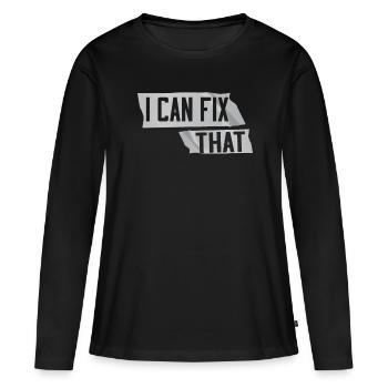 Ruban adhésif Engineer Humorous pour hommes - T-shirt manches longues Premium bio Femme - noir - Devant - Julia (174cm)