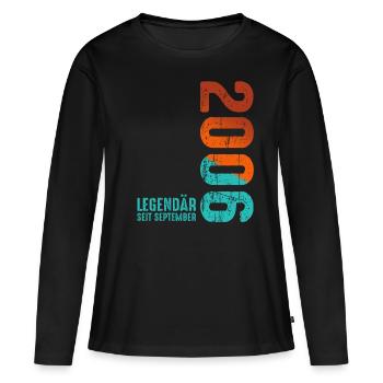 September 2006 Legendary since - Women's Premium Organic Long Sleeve Shirt - black - Front - Julia (174cm)
