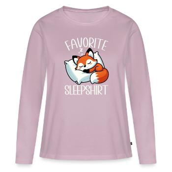 Official Sleeper Fox Cute Funny Lazy - Women's Premium Organic Long Sleeve Shirt - dusky pink - Front - Julia (174cm)