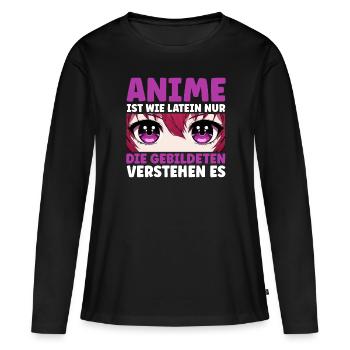 Anime Manga Otaku Japan Waifu Anime Girl Cosplay - Women's Premium Organic Long Sleeve Shirt - black - Front - Julia (174cm)