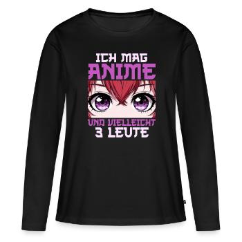 Anime Manga Otaku Japan Waifu Anime Girl Cosplay - Women's Premium Organic Long Sleeve Shirt - black - Front - Julia (174cm)