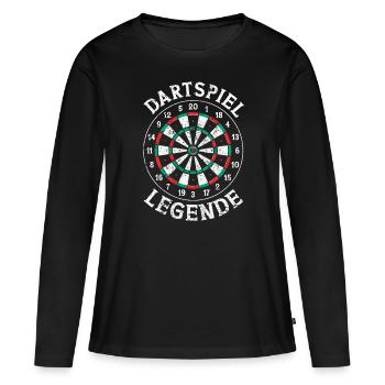 Fléchettes Jeu de fléchettes Jeu de fléchettes Jeu de fléchettes - T-shirt manches longues Premium bio Femme - noir - Devant - Julia (174cm)