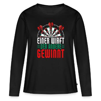 Fléchettes Jeu de fléchettes Jeu de fléchettes Jeu de fléchettes - T-shirt manches longues Premium bio Femme - noir - Devant - Julia (174cm)