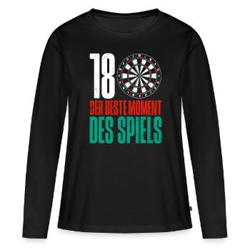 Fléchettes Jeu de fléchettes Jeu de fléchettes Jeu de fléchettes - T-shirt manches longues Premium bio Femme - noir - Devant - Julia (174cm)