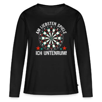 Fléchettes Jeu de fléchettes Jeu de fléchettes Jeu de fléchettes - T-shirt manches longues Premium bio Femme - noir - Devant - Julia (174cm)