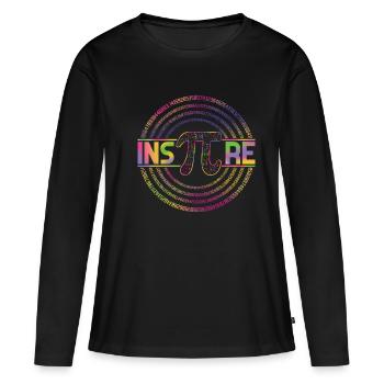 InspiRe Pi Day : Célébrez le Pi Day - T-shirt manches longues Premium bio Femme - noir - Devant - Julia (174cm)