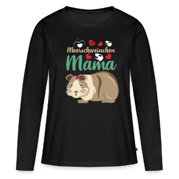 Cochon d’Inde Maman Amour sincère - T-shirt manches longues Premium bio Femme - noir - Devant - Julia (174cm)