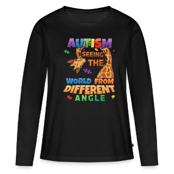 Autismus Die Welt Aus Anderer Perspektive Sehen - Frauen Premium Bio Langarmshirt - Schwarz - Vorne - Julia (174cm)