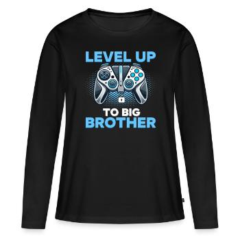Level Bis Big Brother Console Gamer Elder - Frauen Premium Bio Langarmshirt - Schwarz - Vorne - Julia (174cm)