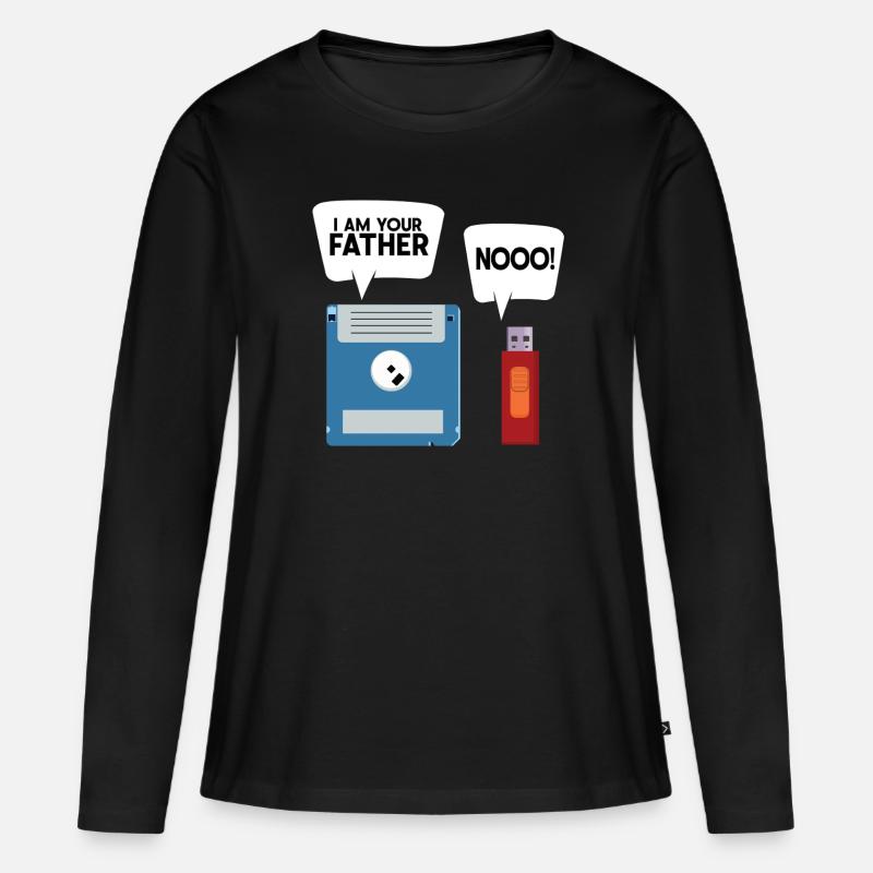 Programmeur, Codage informatique, Développeur de logiciels - T-shirt manches longues Premium bio Femme - noir