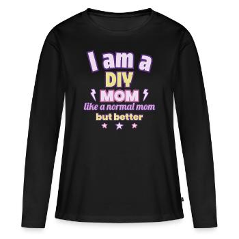Artisan Mom, Mother's Day Gift, DIY - Women's Premium Organic Long Sleeve Shirt - black - Front - Julia (174cm)