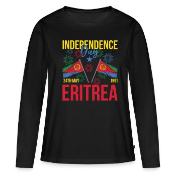 Eritrea Unabhängigkeitstag 24th May 1991 - Frauen Premium Bio Langarmshirt - Schwarz - Vorne - Julia (174cm)
