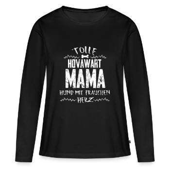 Hovawart Dog Love Hovawart Mom Heart Mum - Women's Premium Organic Long Sleeve Shirt - black - Front - Julia (174cm)