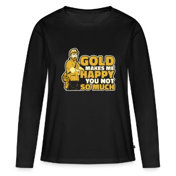 Gold Mining Gold Mine - Women's Premium Organic Long Sleeve Shirt - black - Front - Julia (174cm)