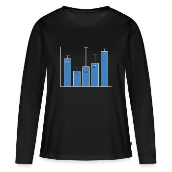 Statistiques Mathématiques Université Étudiant Cadeau - T-shirt manches longues Premium bio Femme - noir - Devant - Julia (174cm)