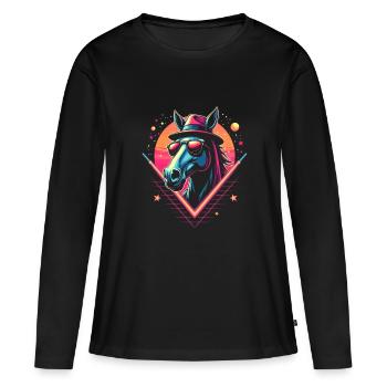 Pferderennen Derby Tag Lustiges Rennpferd Derby - Frauen Premium Bio Langarmshirt - Schwarz - Vorne - Julia (174cm)