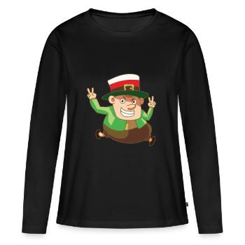 Goblin fable Leprechaun flag Poland gift - Women's Premium Organic Long Sleeve Shirt - black - Front - Julia (174cm)
