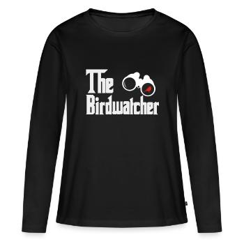 L’ornithologue ornithologue ornithologue - T-shirt manches longues Premium bio Femme - noir - Devant - Julia (174cm)