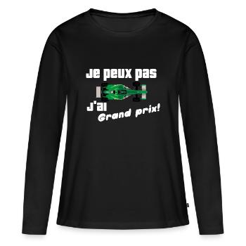 Je peux pas j'ai grand prix - T-shirt manches longues Premium bio Femme - noir - Devant - Julia (174cm)
