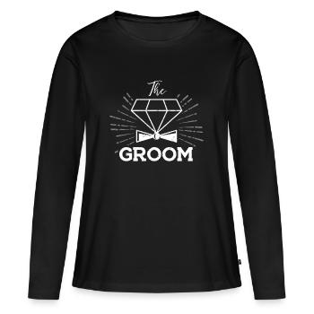 The groom - Women's Premium Organic Long Sleeve Shirt - black - Front - Julia (174cm)