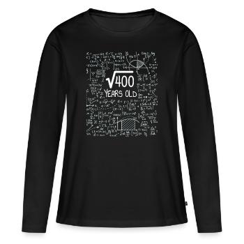 Racine carrée de 400 - 20e anniversaire du Geek Design - T-shirt manches longues Premium bio Femme - noir - Devant - Julia (174cm)