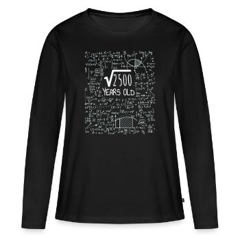 Racine carrée de 2500 - 50e anniversaire de Geek Design - T-shirt manches longues Premium bio Femme - noir - Devant - Julia (174cm)