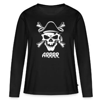 Pirate Arrrr, pirate cadeau pirate - T-shirt manches longues Premium bio Femme - noir - Devant - Julia (174cm)