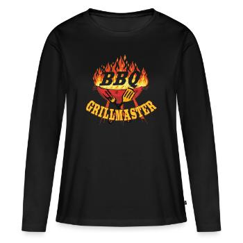 Grillmaster BBQ Grillen - Frauen Premium Bio Langarmshirt - Schwarz - Vorne - Julia (174cm)