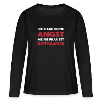Rote Haare Rothaarig Ginger Witze Ehefrau Geschenk - Frauen Premium Bio Langarmshirt - Schwarz - Vorne - Julia (174cm)
