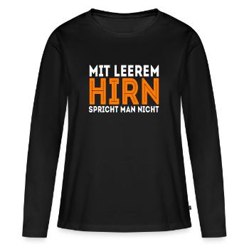 Empty-minded misanthrope hates cynical - Women's Premium Organic Long Sleeve Shirt - black - Front - Julia (174cm)