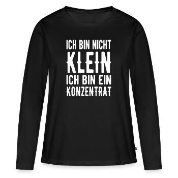 I am not small! I am a concentrate - Women's Premium Organic Long Sleeve Shirt - black - Front - Julia (174cm)