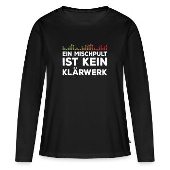 DJ Techno Tontechniker Mischpult Lustig - Frauen Premium Bio Langarmshirt - Schwarz - Vorne - Julia (174cm)